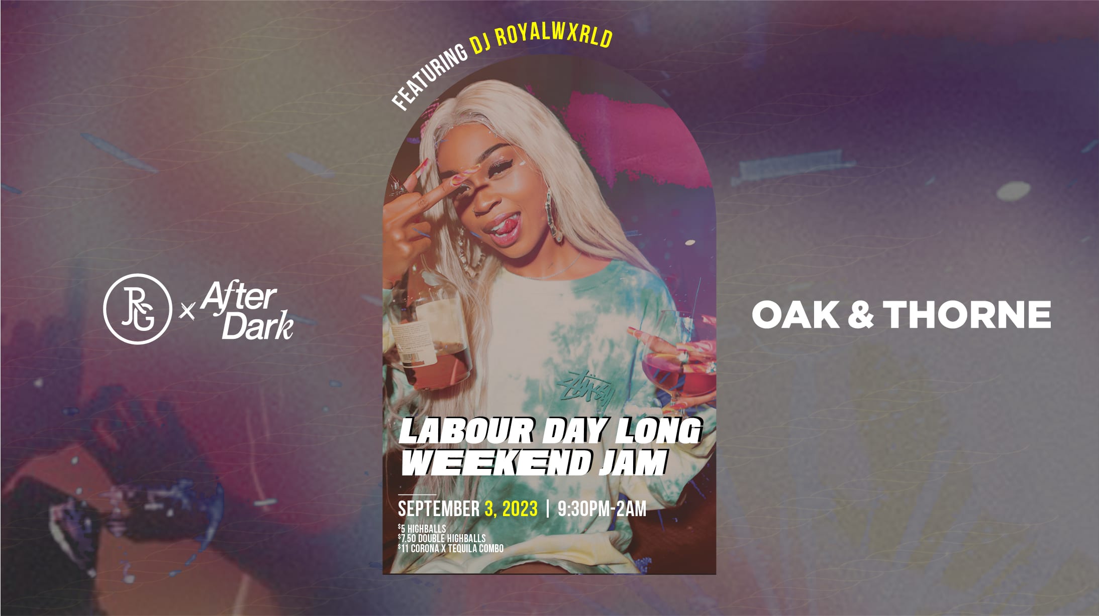 After Dark Labour Day Long Weekend Jam at The Oak on September 3